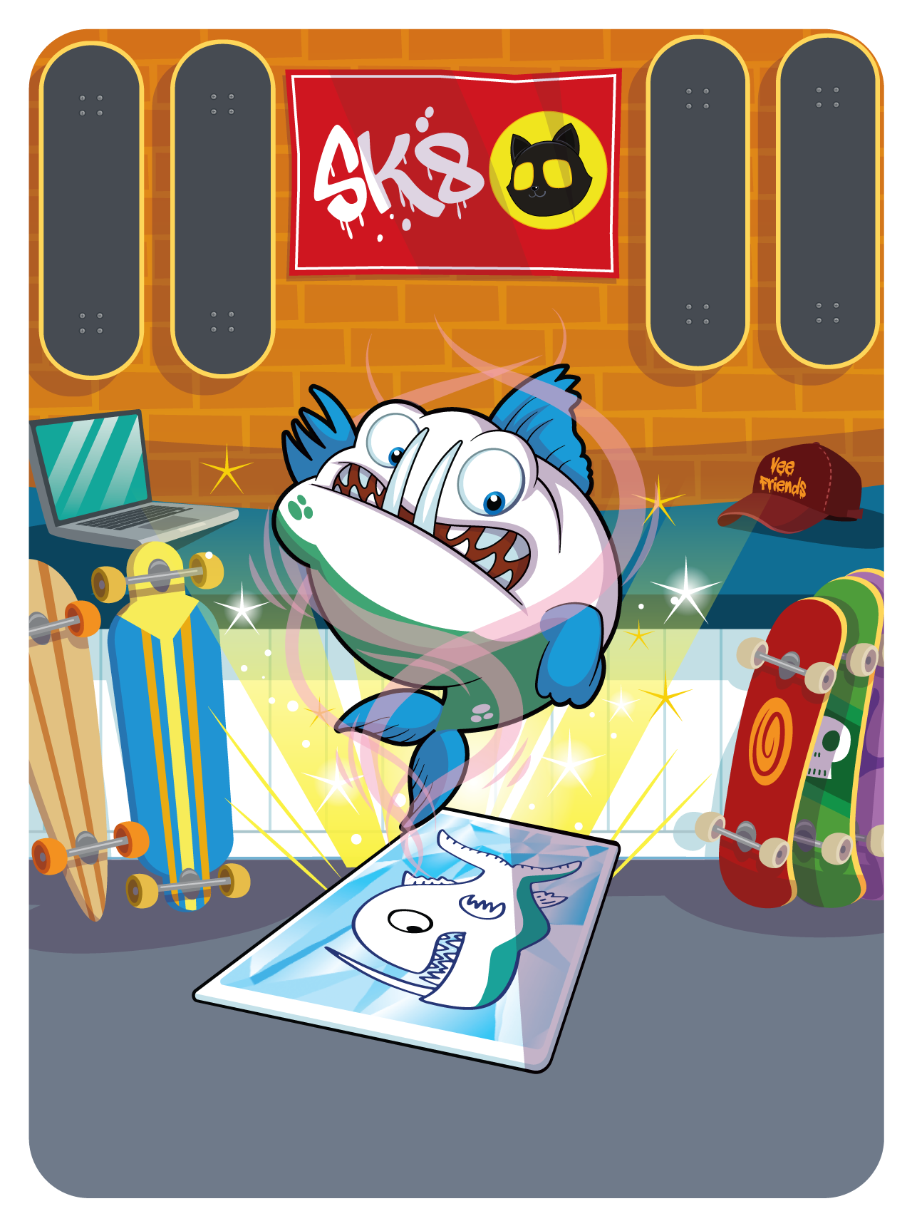 Gary Vaynerchuk - VeeFriends Series 2 - Proactive Piranha #7493 - NFT # 7493