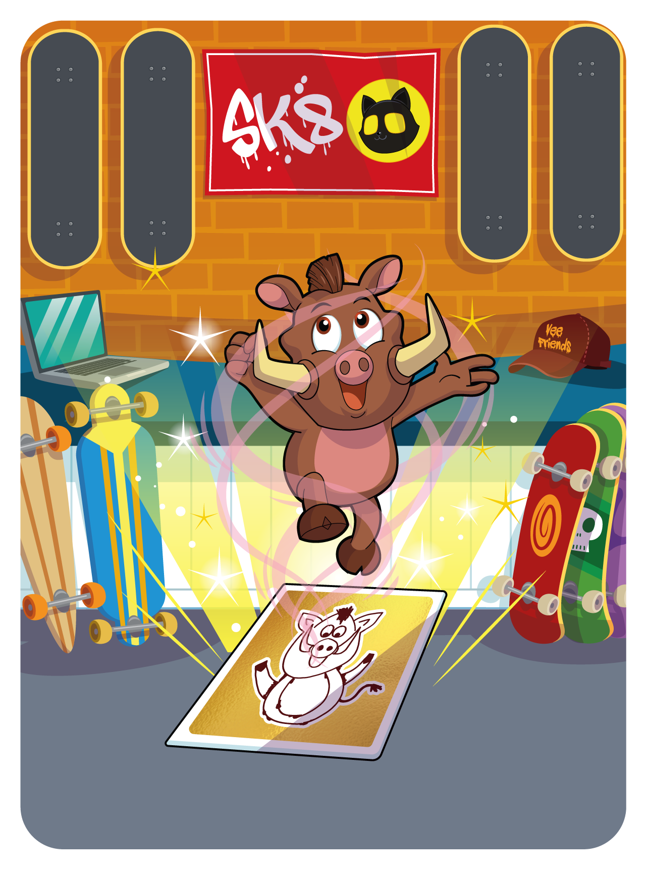 Gary Vaynerchuk - VeeFriends Series 2 - Well-Rounded Warthog #9747 - NFT # 9747