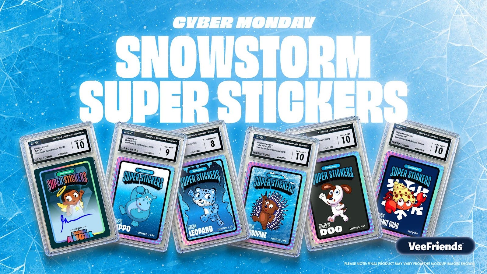 Snowstorm Incoming! Snowstorm Super Stickers Drop LIVE on Whatnot This Cyber Monday