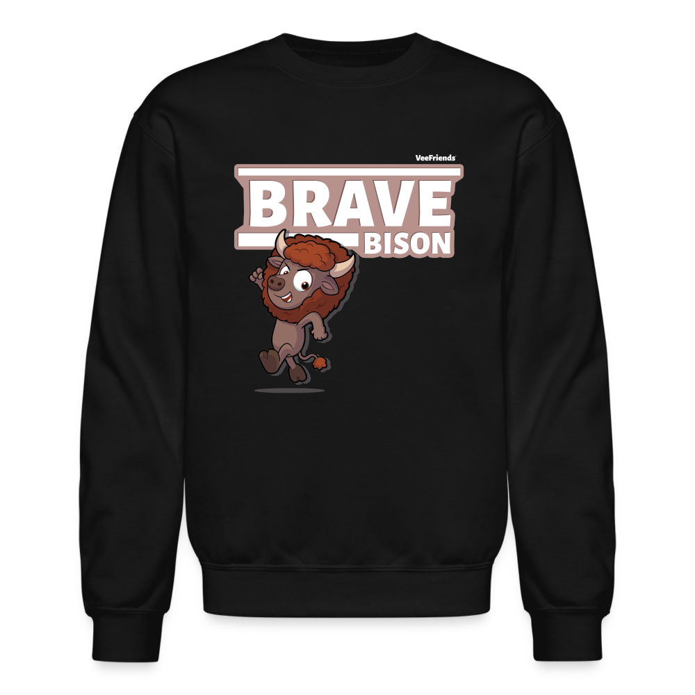 Brave Bison Character Comfort Adult Crewneck Sweatshirt
