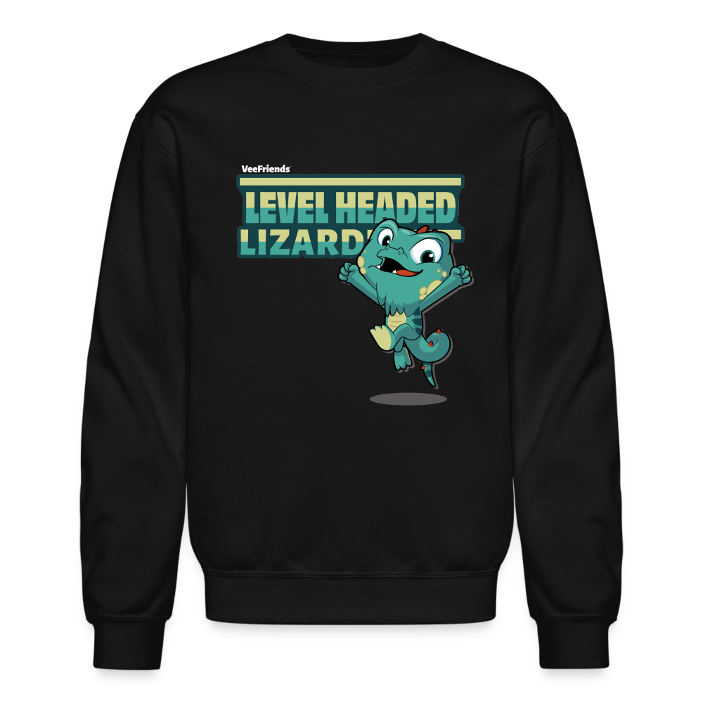 Level Headed Lizard Character Comfort Adult Crewneck Sweatshirt