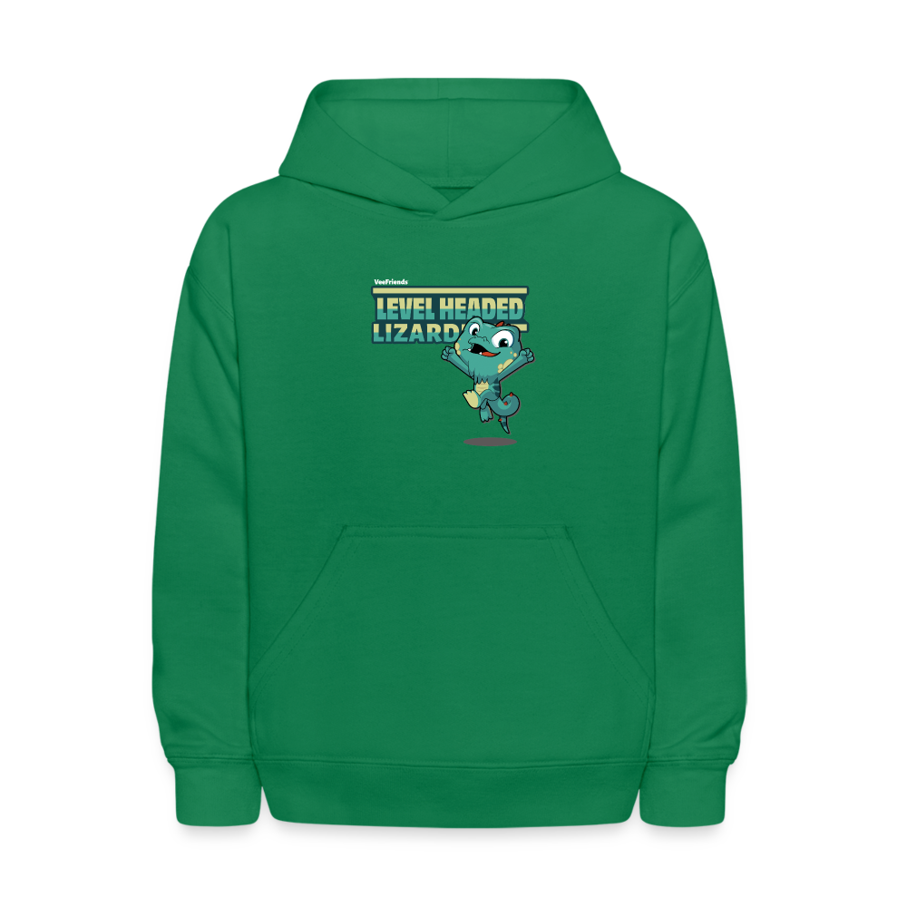 Level Headed Lizard Character Comfort Kids Hoodie