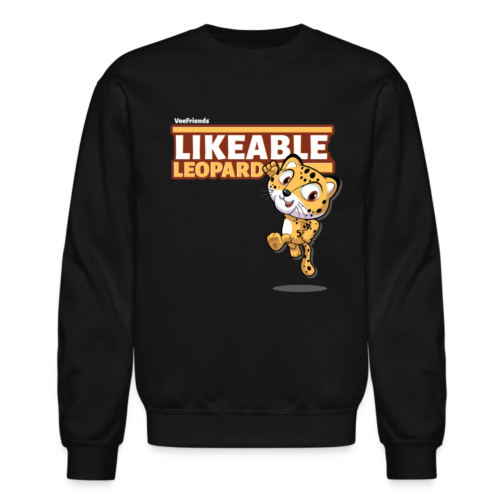 Likeable Leopard Character Comfort Adult Crewneck Sweatshirt