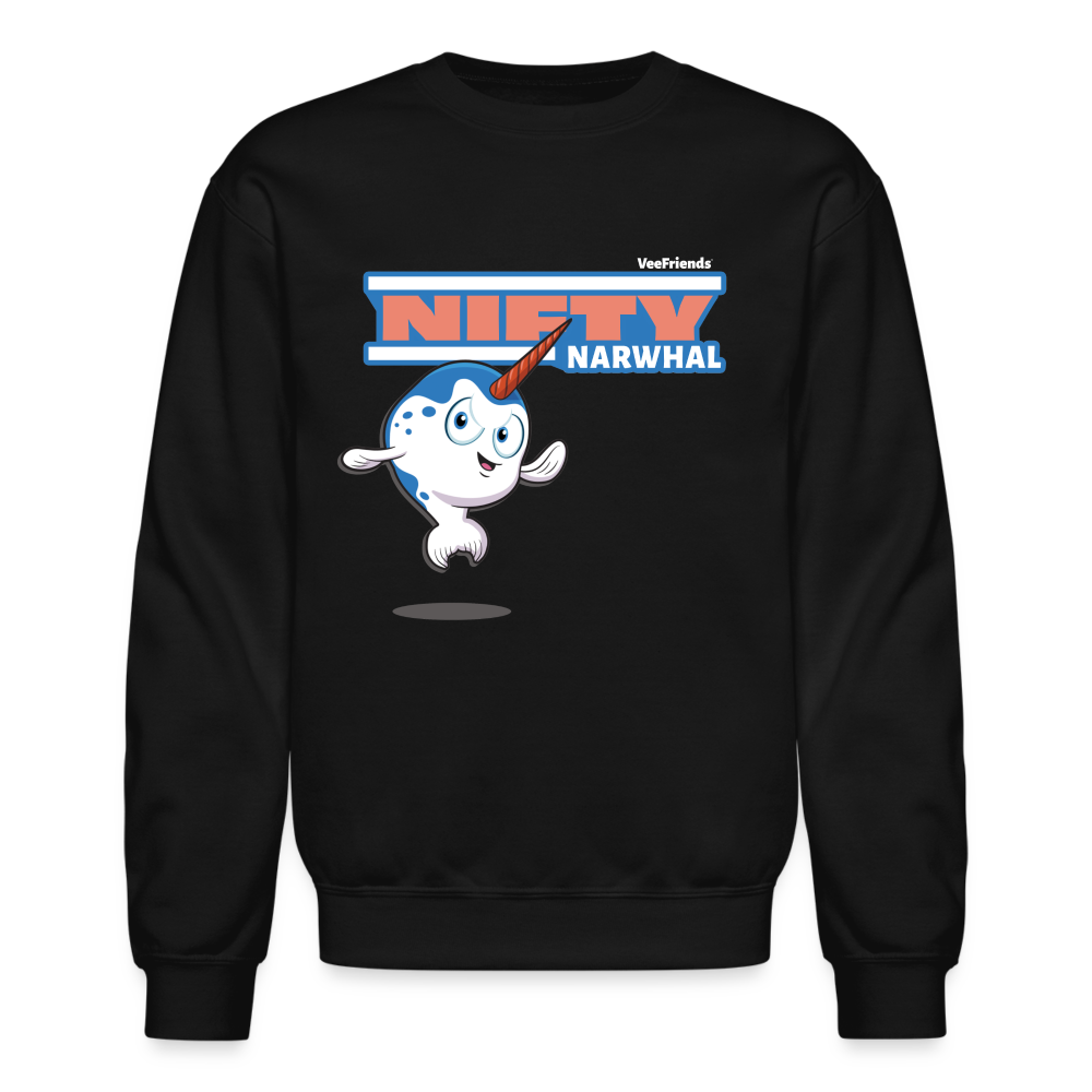 Nifty Narwhal Character Comfort Adult Crewneck Sweatshirt