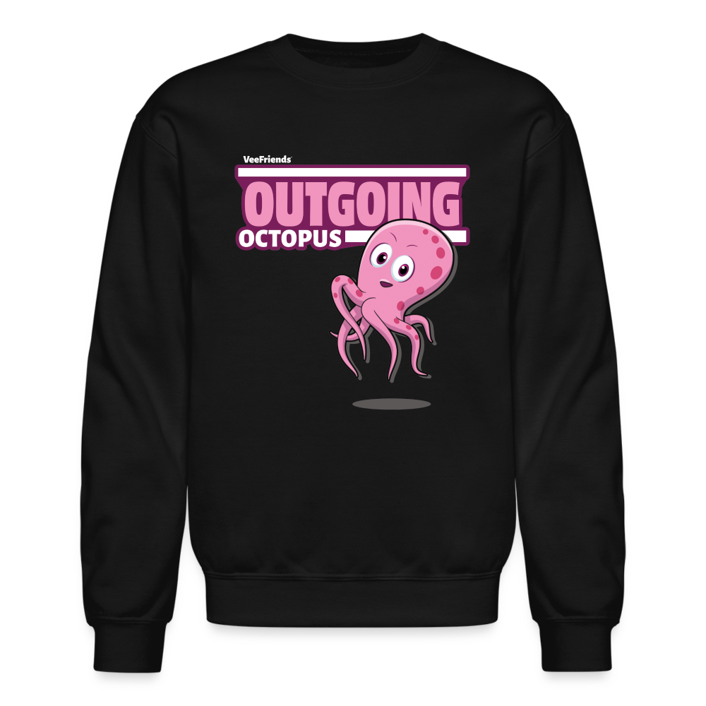 Outgoing Octopus Character Comfort Adult Crewneck Sweatshirt