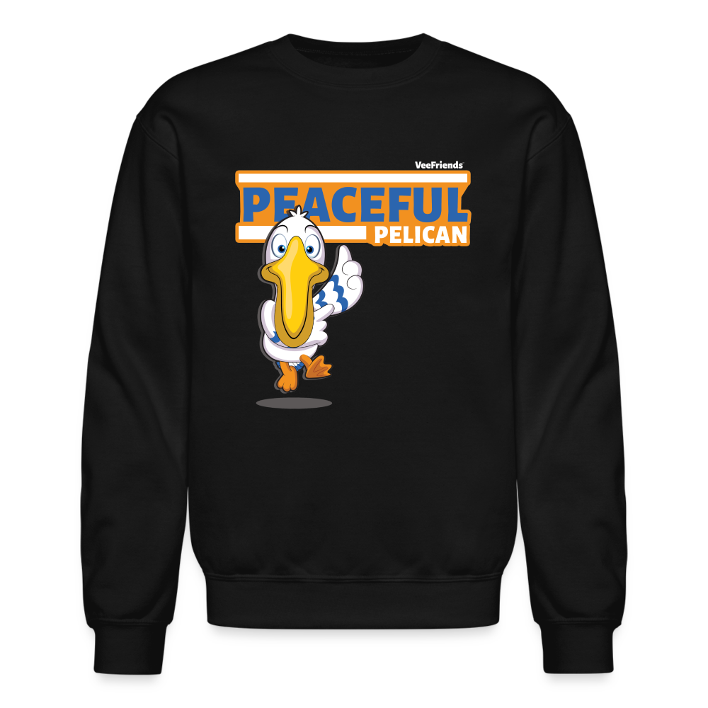 Peaceful Pelican Character Comfort Adult Crewneck Sweatshirt