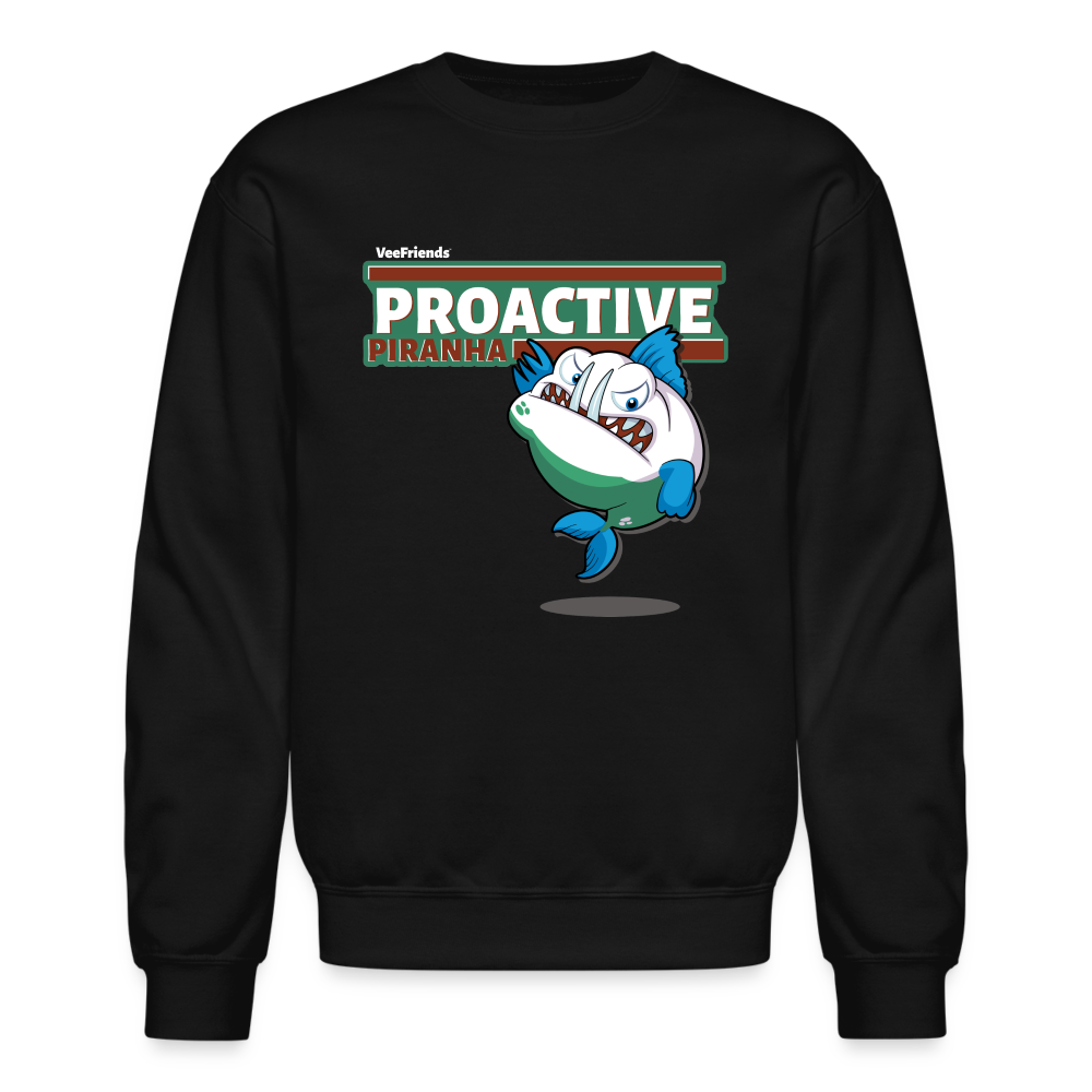 Proactive Piranha Character Comfort Adult Crewneck Sweatshirt