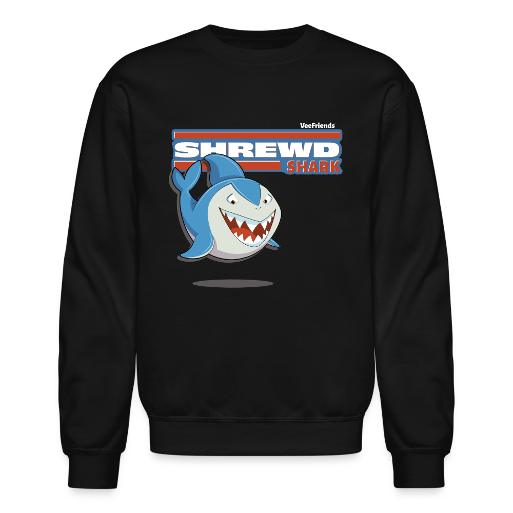 Shrewd Shark Character Comfort Adult Crewneck Sweatshirt