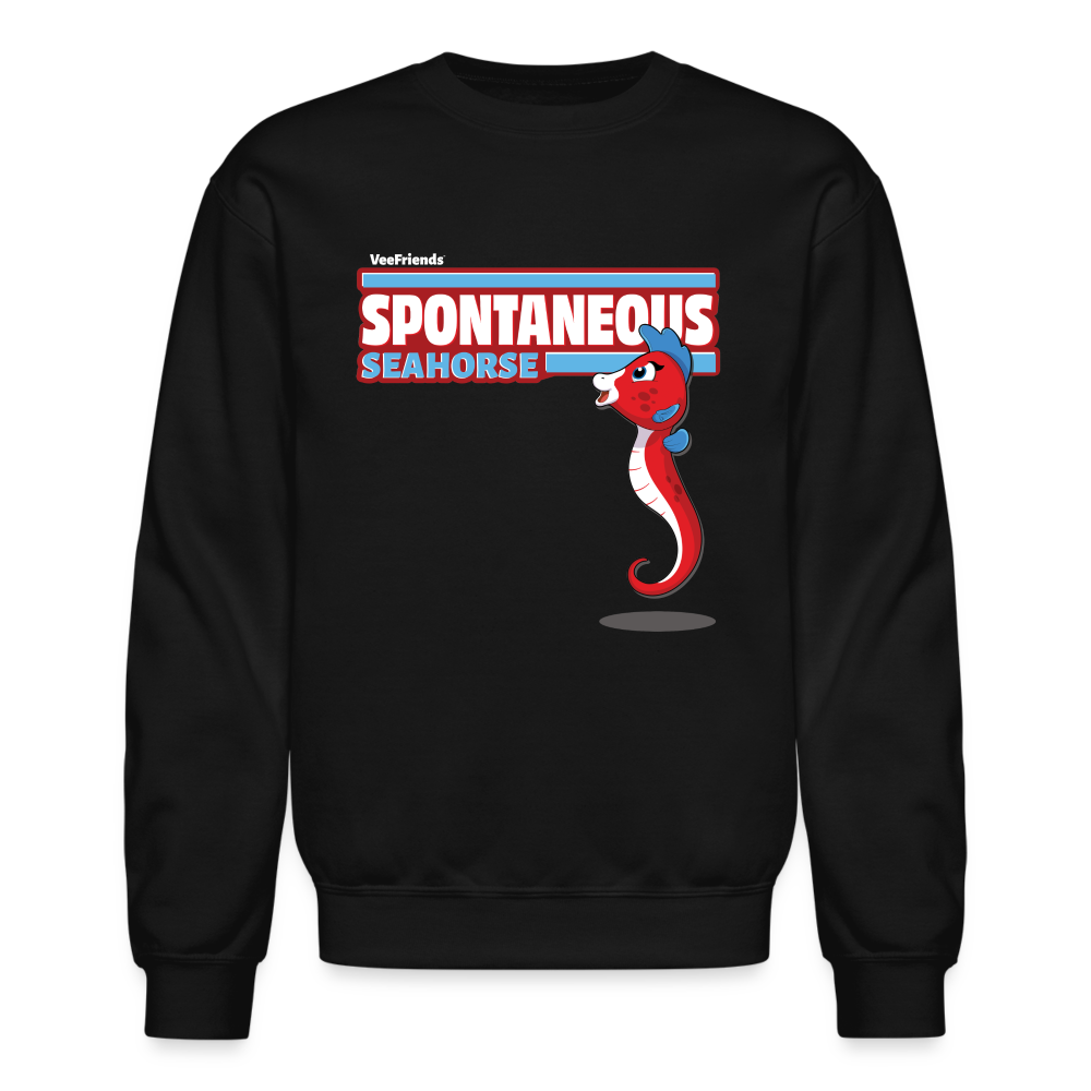 Spontaneous Seahorse Character Comfort Adult Crewneck Sweatshirt