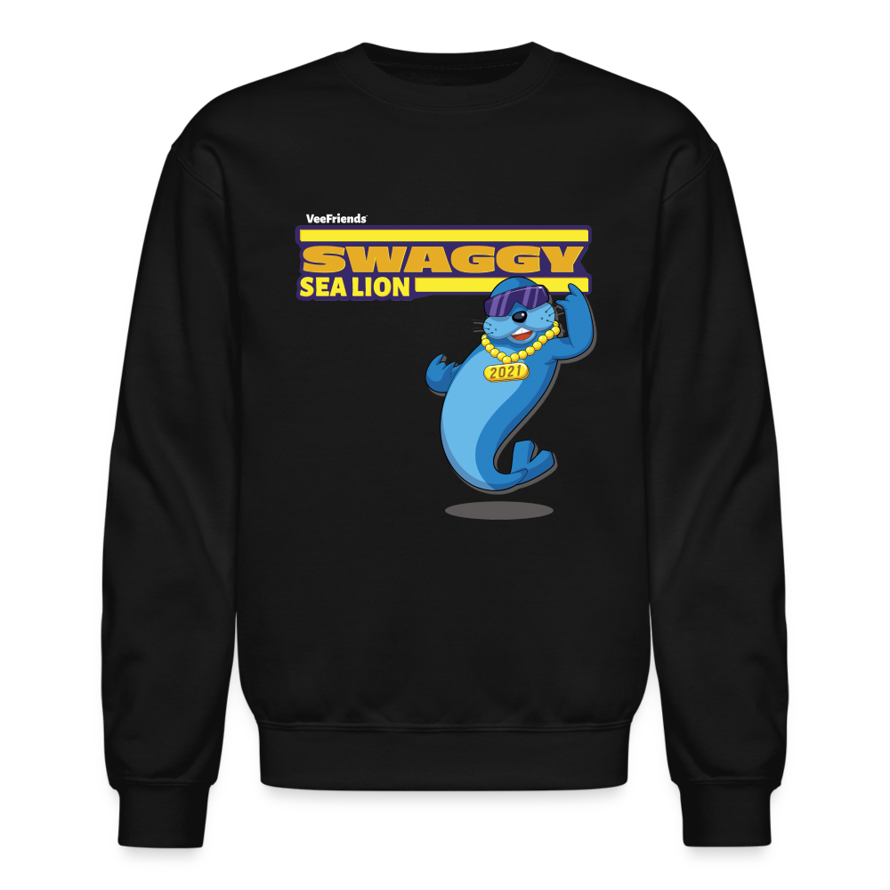 Swaggy Sea Lion Character Comfort Adult Crewneck Sweatshirt
