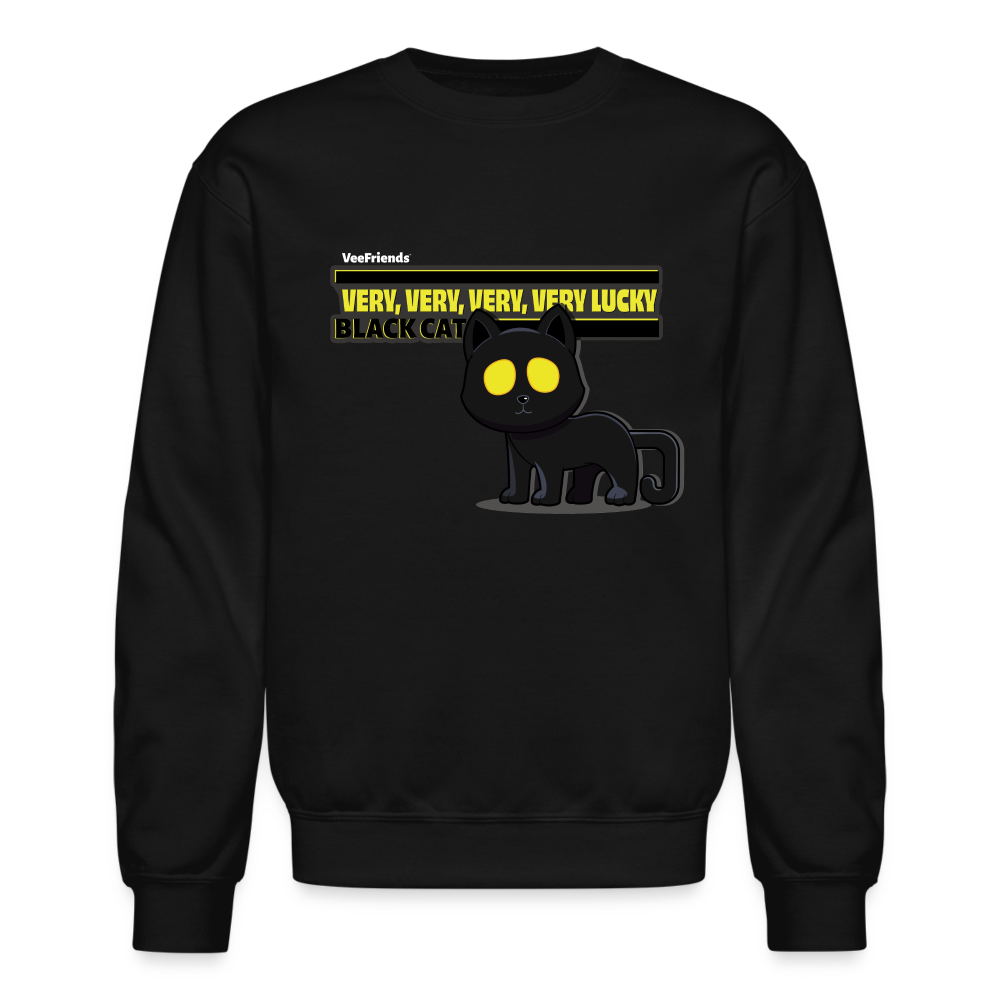 Very, Very, Very, Very Lucky Black Cat Character Comfort Adult Crewnec