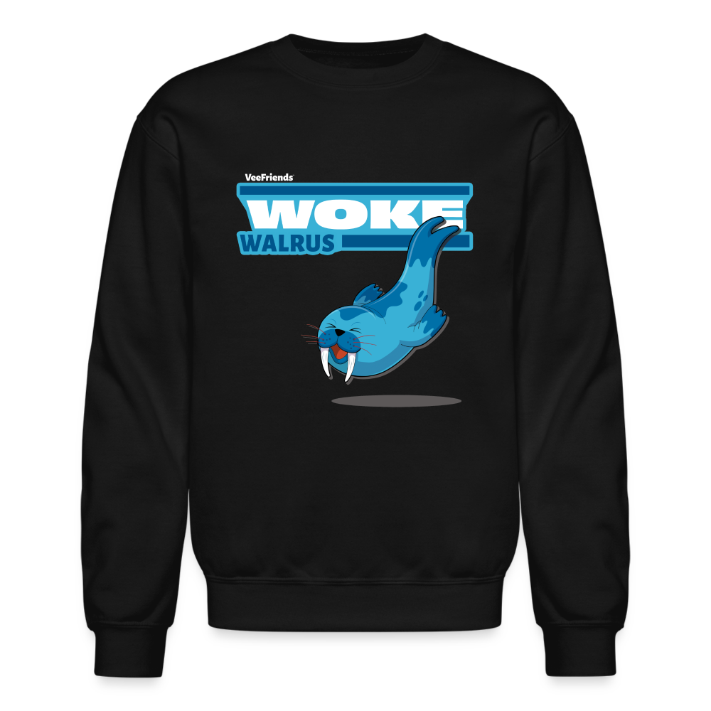 Woke Walrus Character Comfort Adult Crewneck Sweatshirt