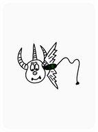 Thoughtful Three Horned Harpik
