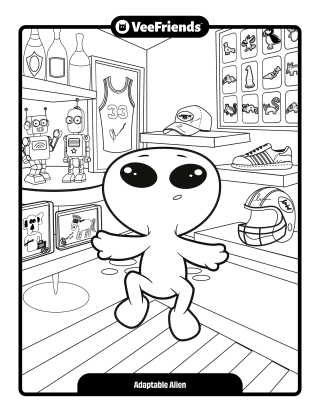 Adaptable Alien Coloring Page