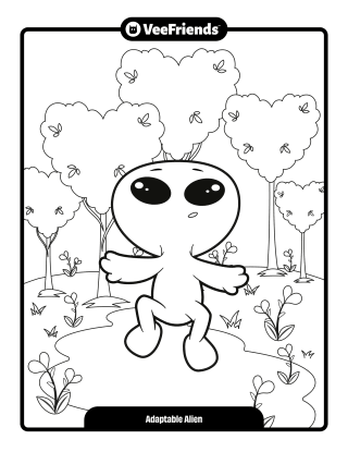 Adaptable Alien Coloring Page