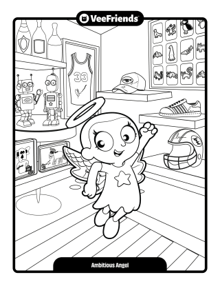 Ambitious Angel Coloring Page