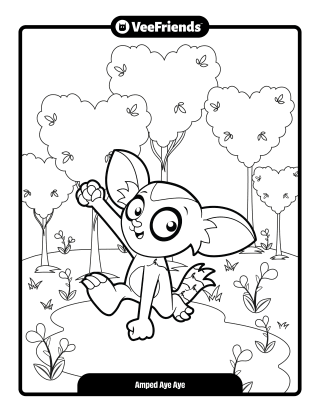 Amped Aye Aye Coloring Page