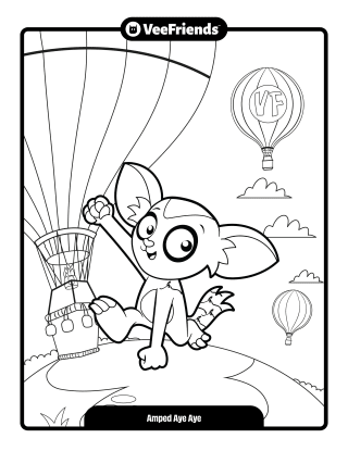Amped Aye Aye Coloring Page