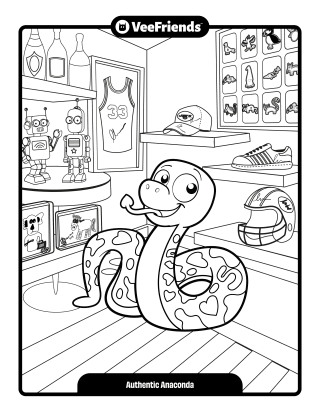 Authentic Anaconda Coloring Page
