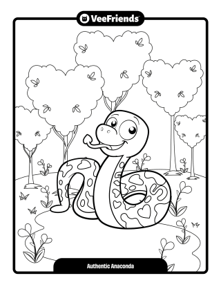 Authentic Anaconda Coloring Page