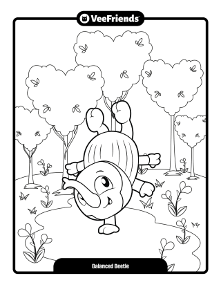 Balanced Beetle Coloring Page