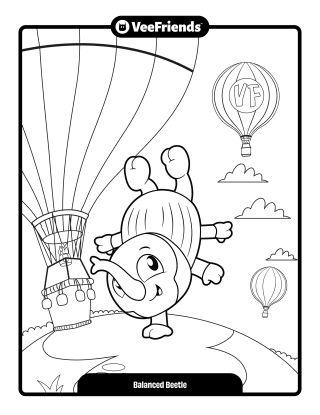 Balanced Beetle Coloring Page