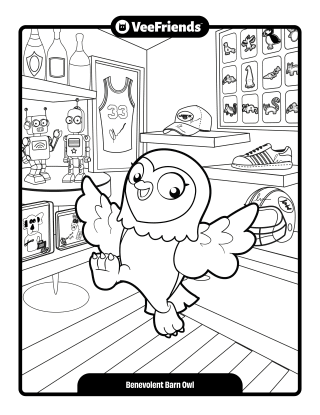 Benevolent Barn Owl Coloring Page