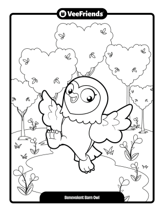 Benevolent Barn Owl Coloring Page