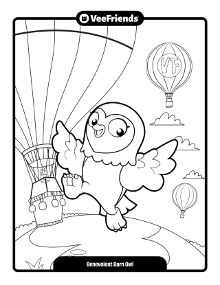 Benevolent Barn Owl Coloring Page