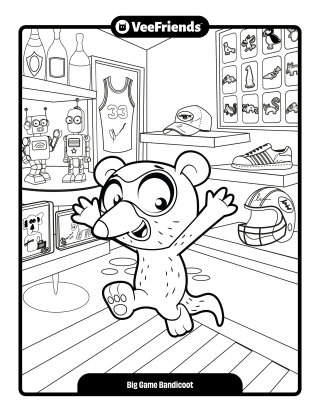 Big Game Bandicoot Coloring Page