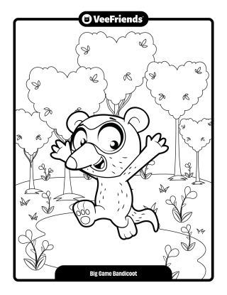 Big Game Bandicoot Coloring Page