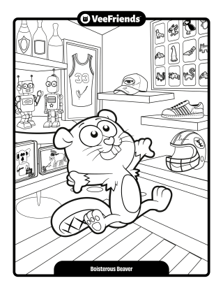 Boisterous Beaver Coloring Page