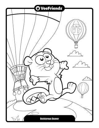 Boisterous Beaver Coloring Page