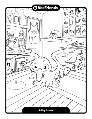 Bubbly Buzzard Coloring Page