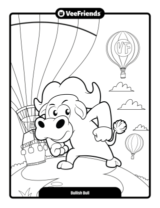 Bullish Bull Coloring Page