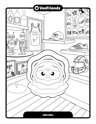 Calm Clam Coloring Page