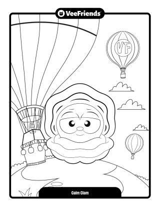 Calm Clam Coloring Page