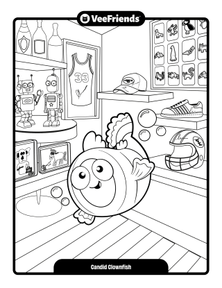 Candid Clownfish Coloring Page