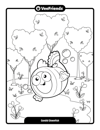Candid Clownfish Coloring Page