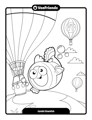 Candid Clownfish Coloring Page