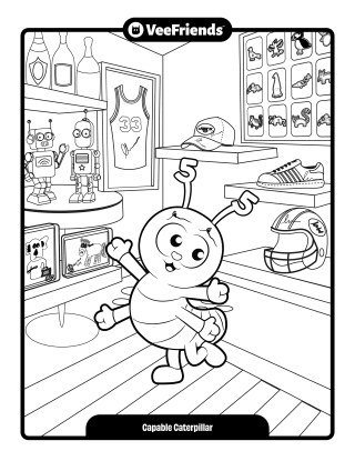 Capable Caterpillar Coloring Page