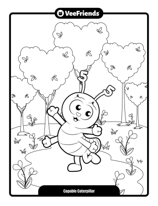 Capable Caterpillar Coloring Page