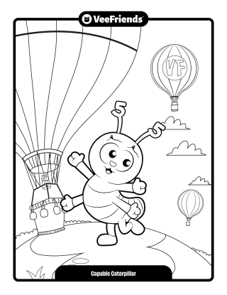 Capable Caterpillar Coloring Page