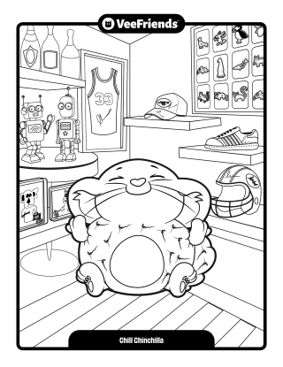 Chill Chinchilla Coloring Page