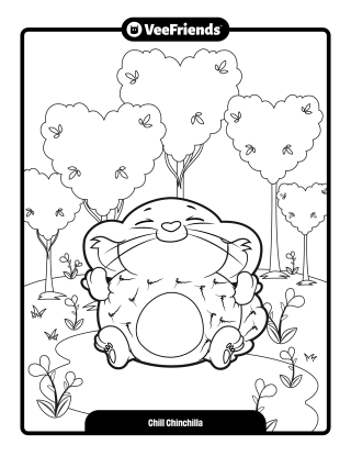 Chill Chinchilla Coloring Page