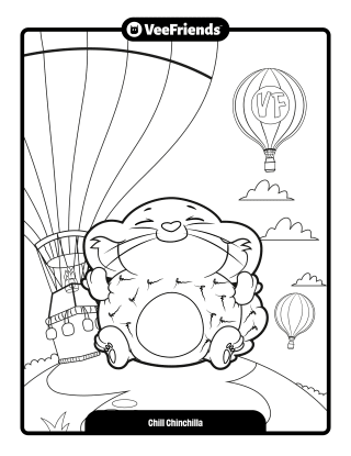 Chill Chinchilla Coloring Page