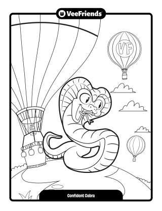 Confident Cobra Coloring Page
