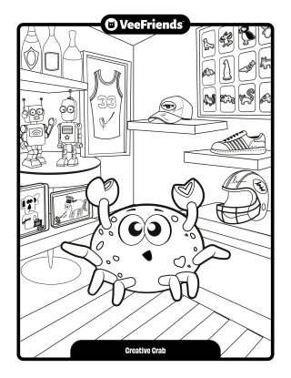 Creative Crab Coloring Page