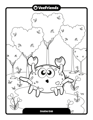 Creative Crab Coloring Page