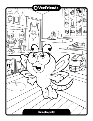 Daring Dragonfly Coloring Page